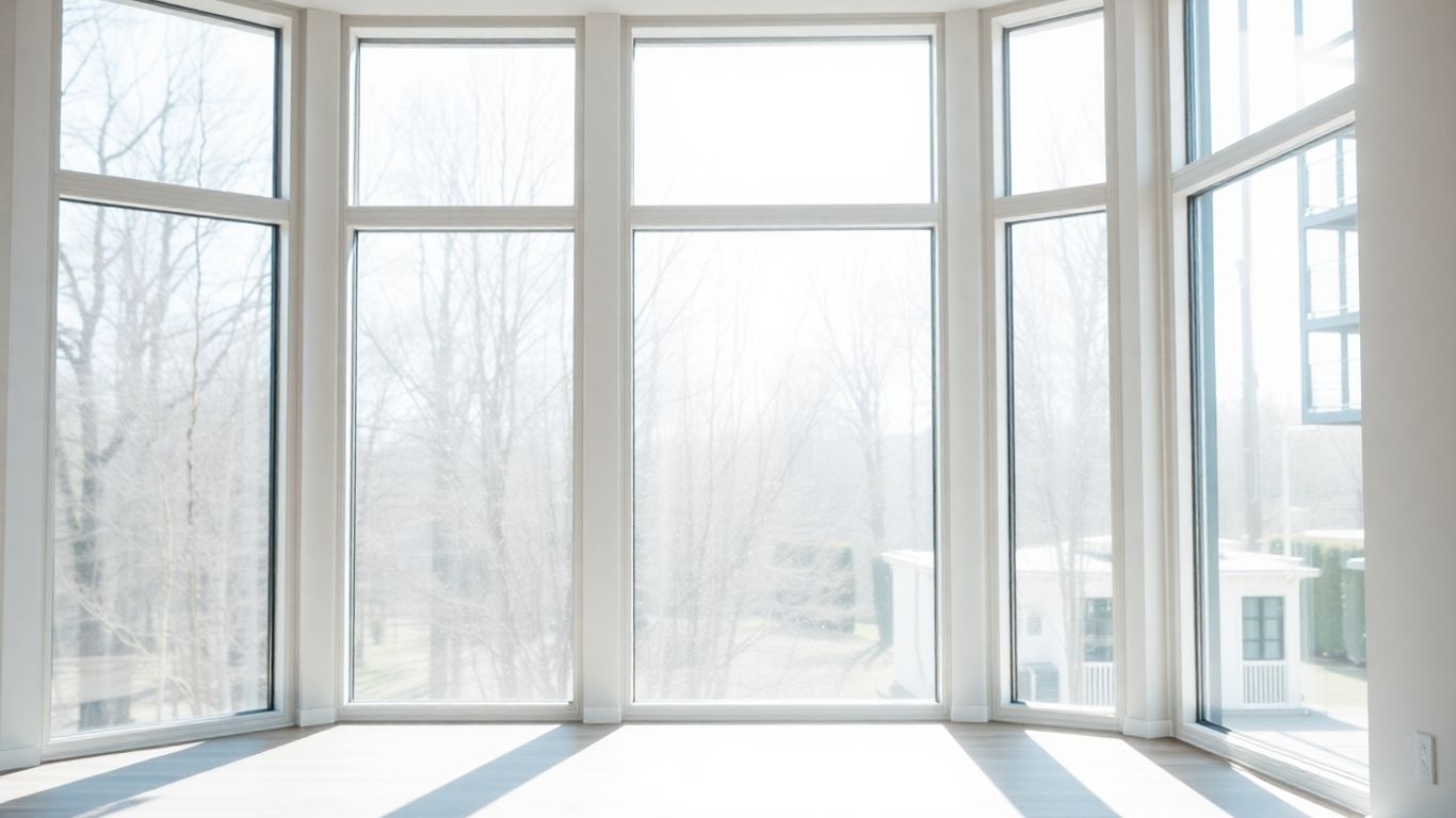 Verschiedene Fensterstile in einem hellen Wohnzimmer.